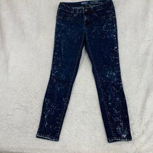 Mossimo Womens Blue Mid Rise Super Stretchy Casual Denim Jegging Jeans Size 0/25